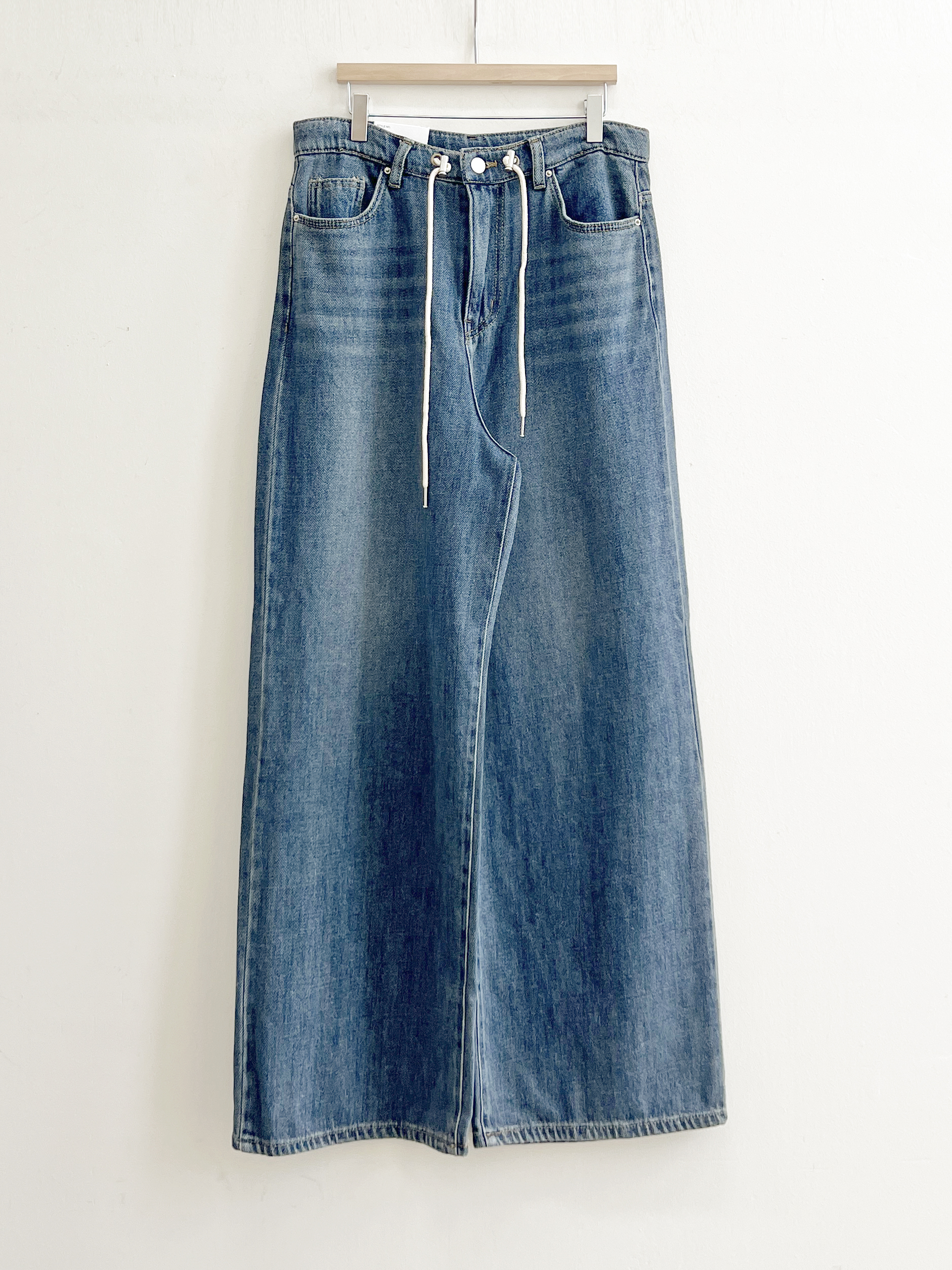 ホワイトドローコードワイドデニムパンツ | 詳細画像13