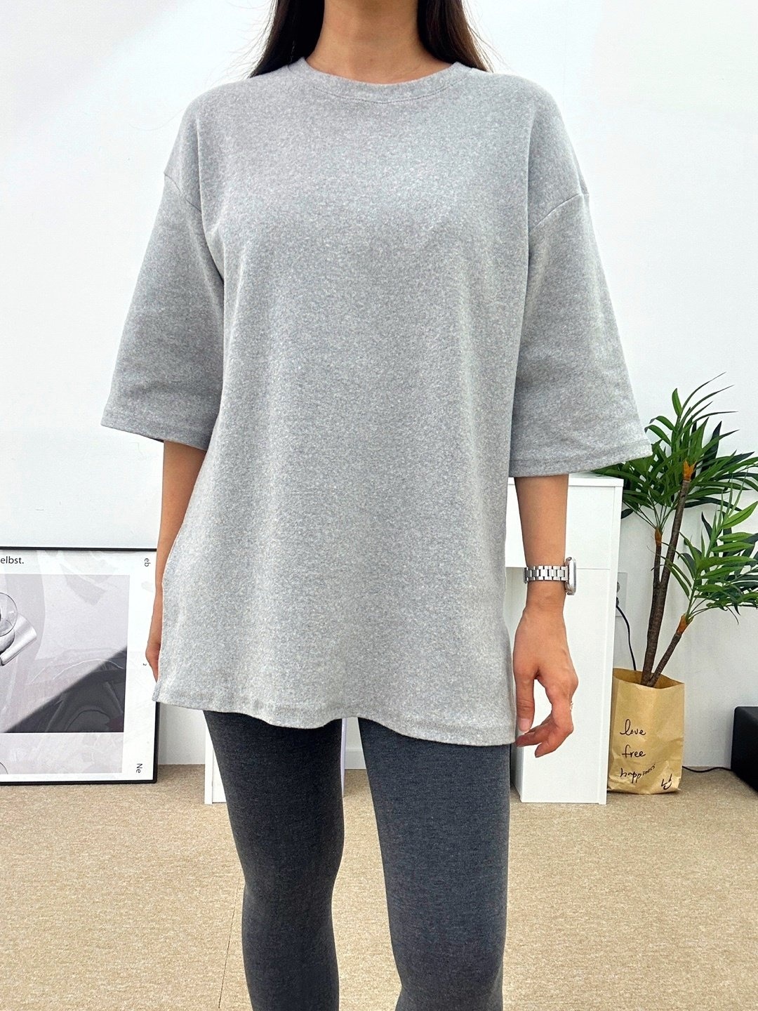 ピーチ起毛スリット半袖Tシャツ | 詳細画像8