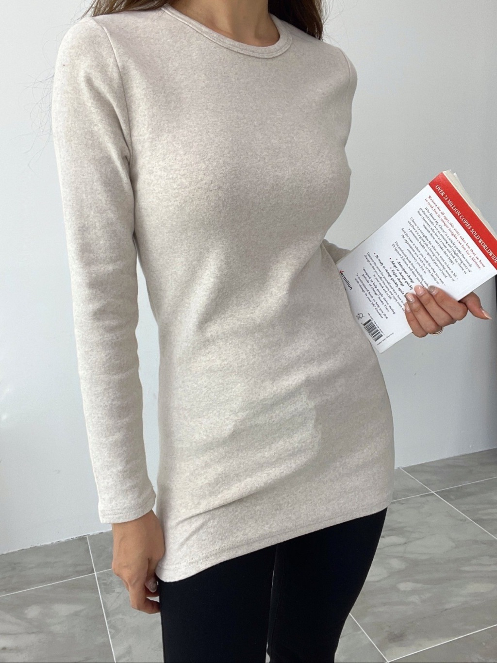 ピーチ起毛スリムロングTシャツ | 詳細画像3