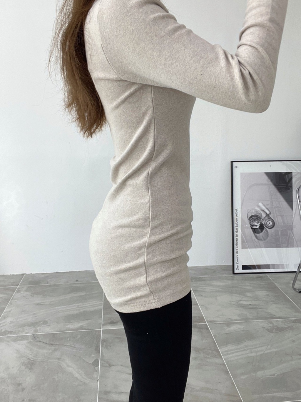 ピーチ起毛スリムロングTシャツ | 詳細画像13