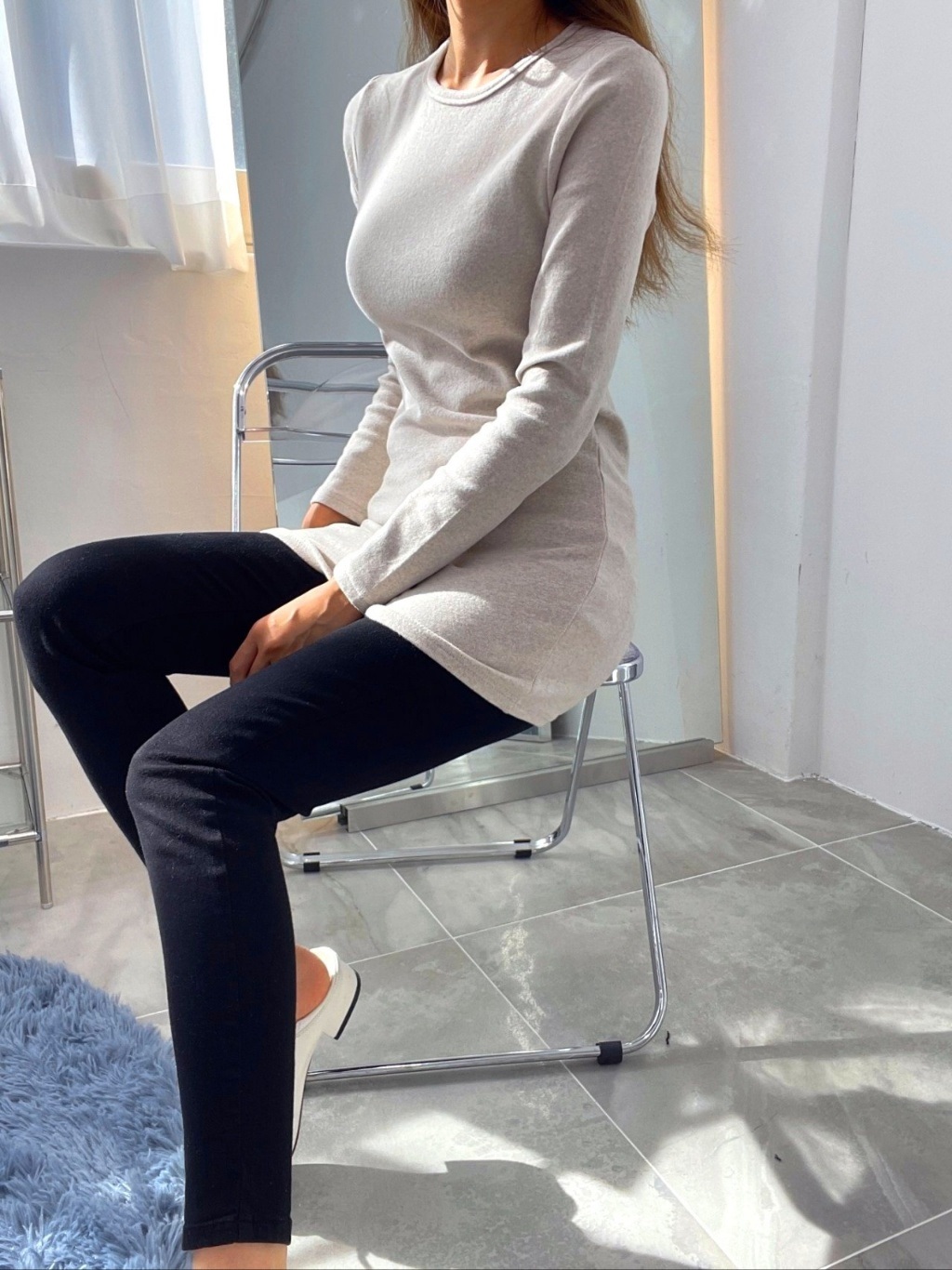 ピーチ起毛スリムロングTシャツ | 詳細画像18