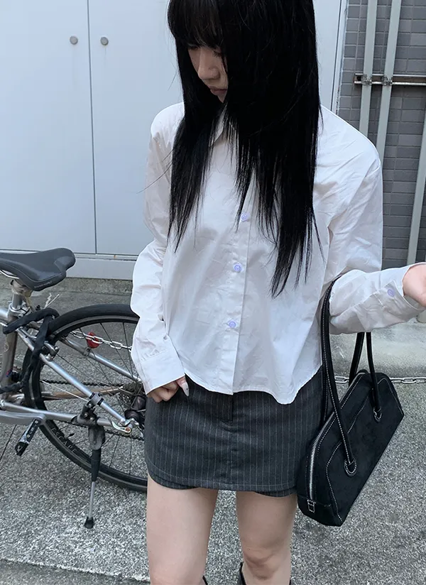 ベーシッククロップドシャツ | anyonemore | 詳細画像1