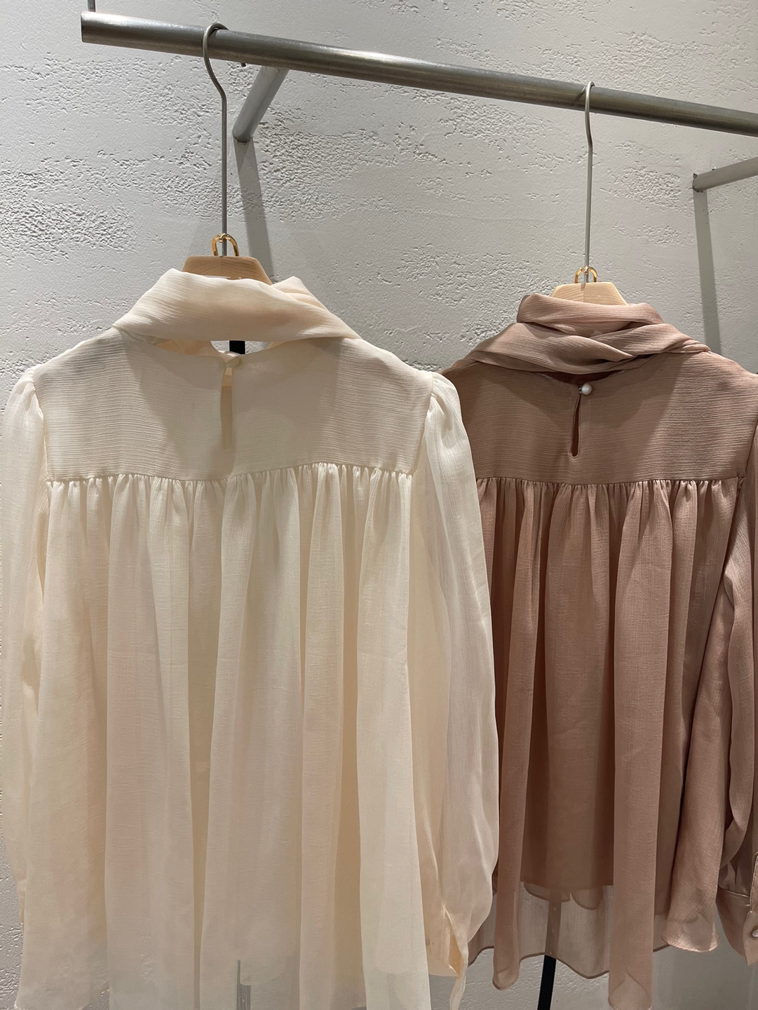 ベルト付スカーフネックフレアシフォンブラウス | 詳細画像20