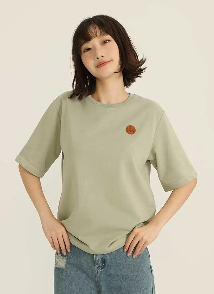 サークルロゴパッチ半袖Tシャツ | pigment | 詳細画像1