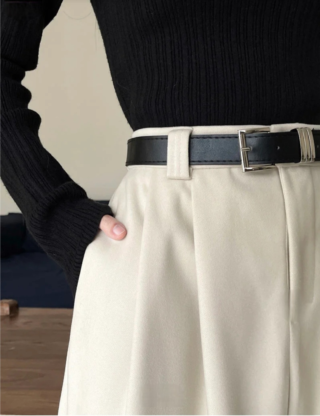 ベルト付サイドポケットタックフレアスカート | 詳細画像5