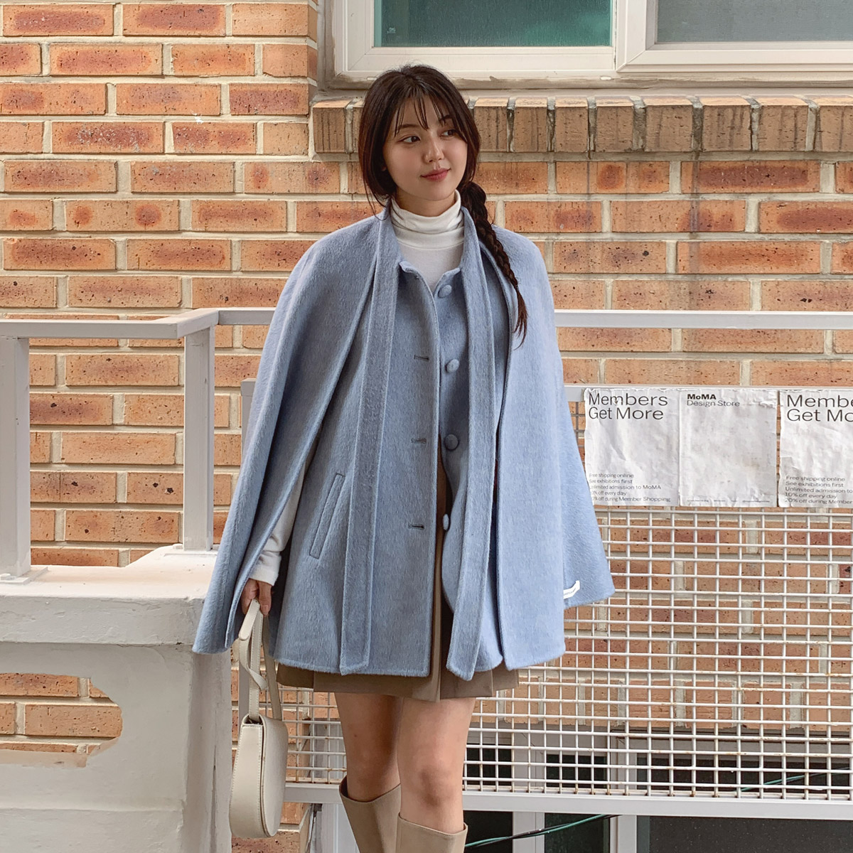 ウール混リボンケープハーフコート | 詳細画像10