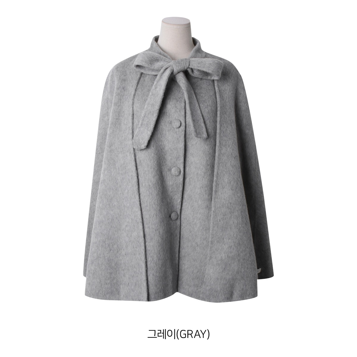 ウール混リボンケープハーフコート | 詳細画像17