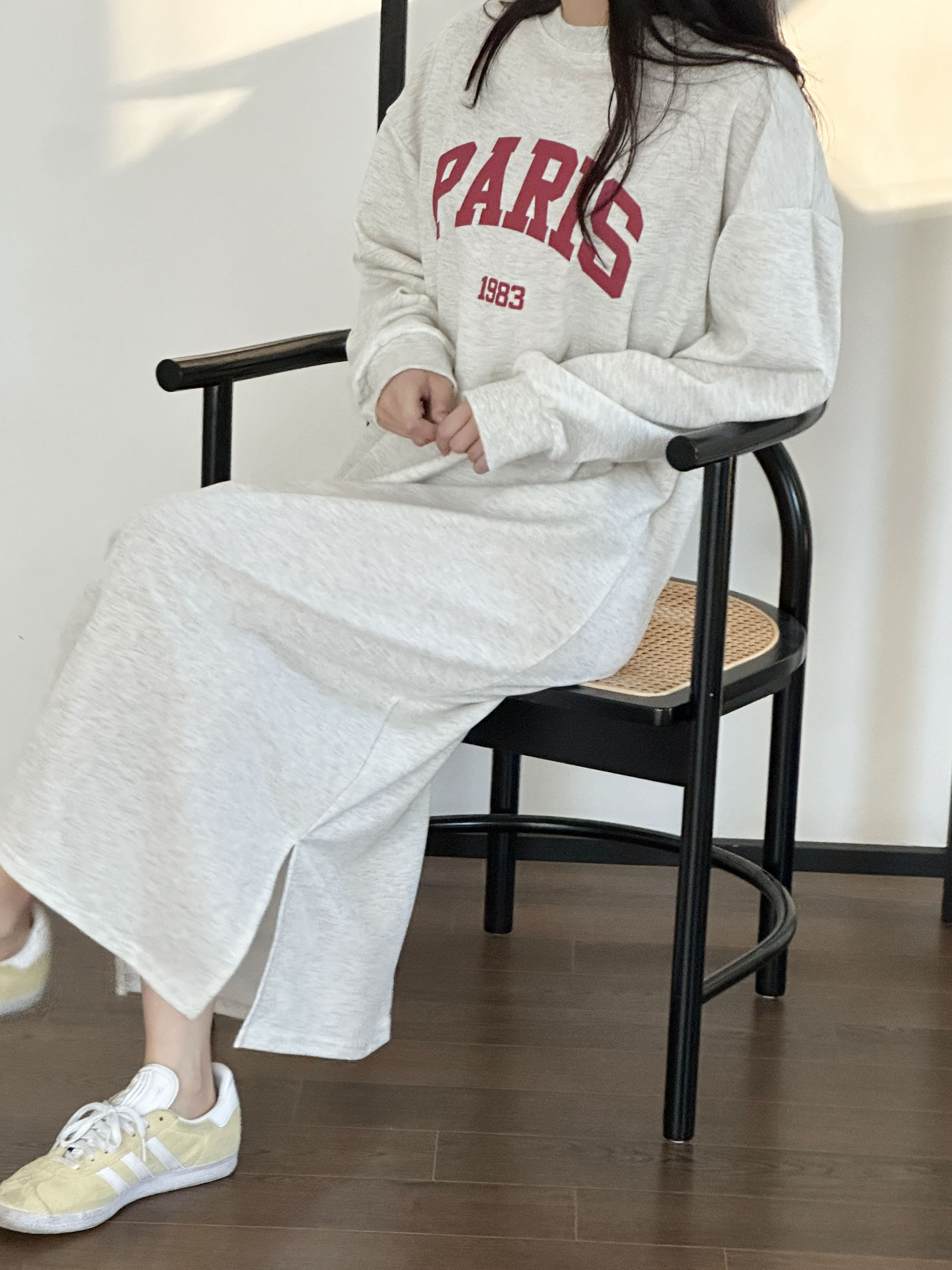PARISロゴスリットスウェットワンピース | 詳細画像5