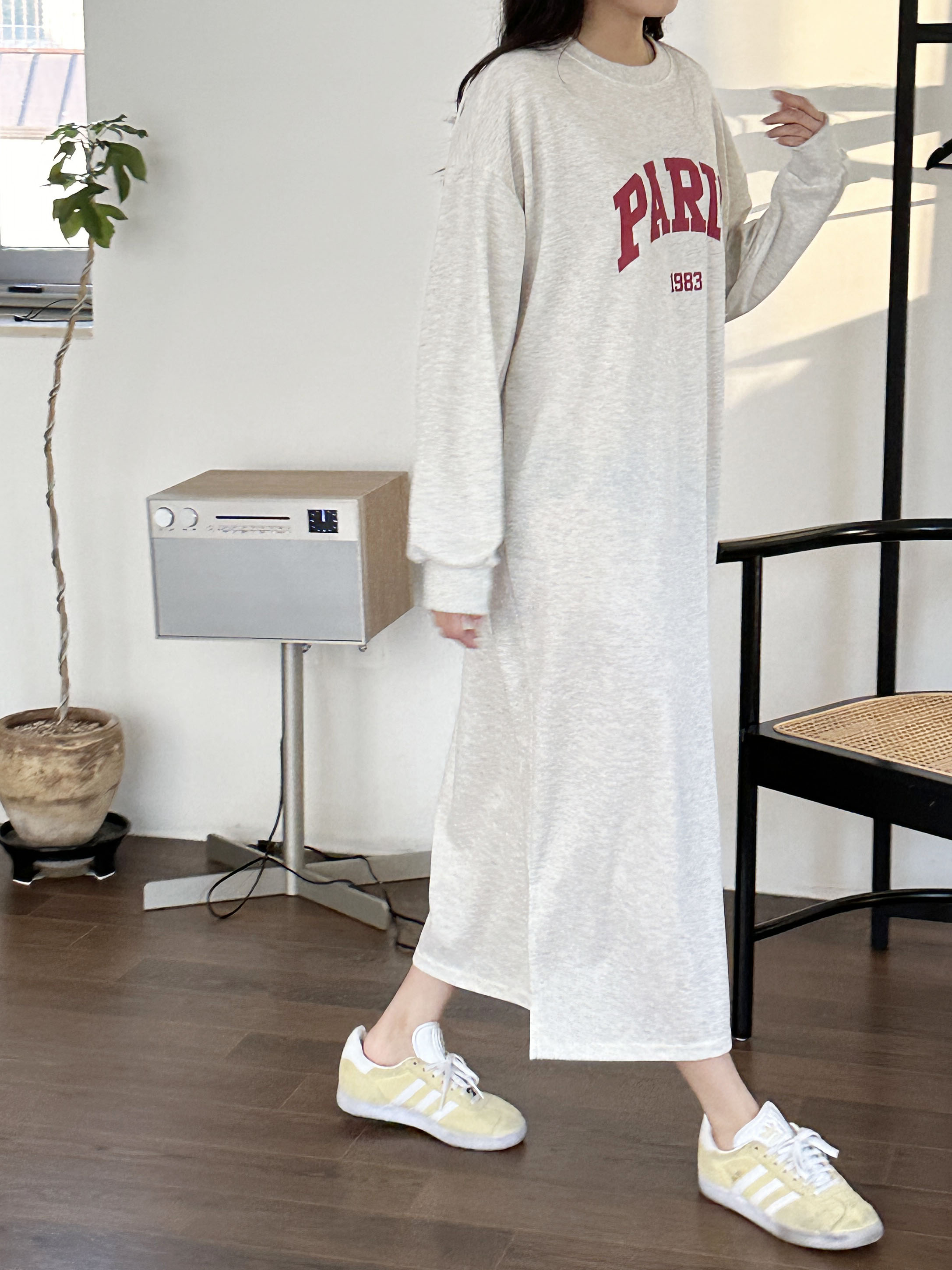 PARISロゴスリットスウェットワンピース | 詳細画像7