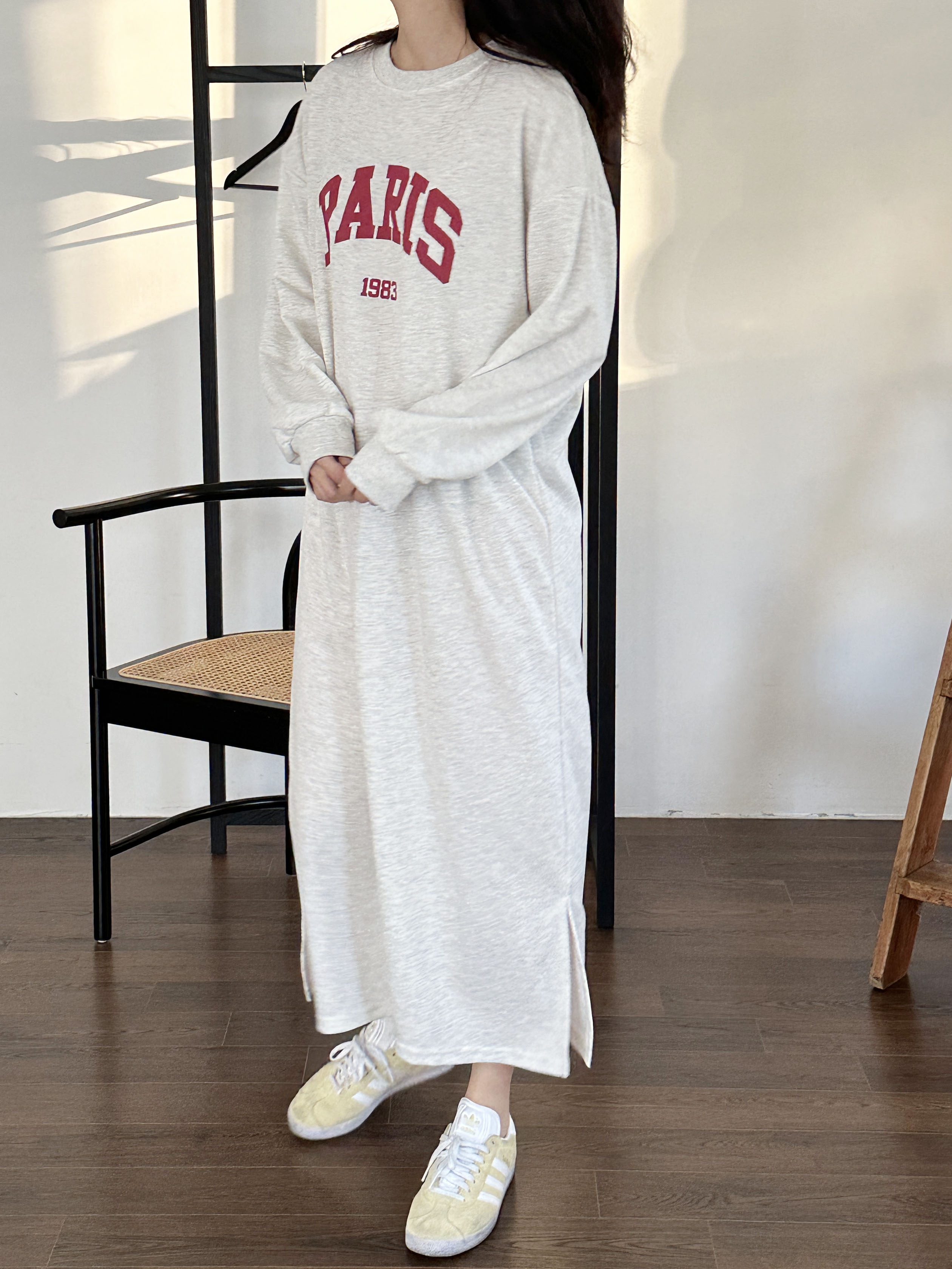 PARISロゴスリットスウェットワンピース | 詳細画像10