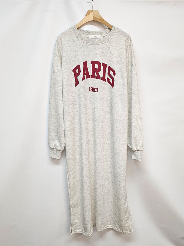 PARISロゴスリットスウェットワンピース | 詳細画像12