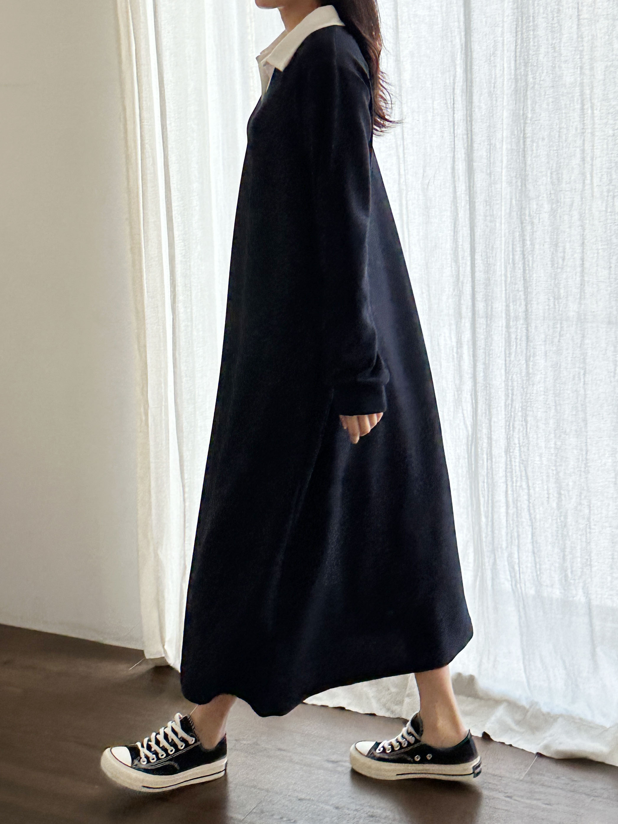 配色スキッパールーズワンピース | 詳細画像8