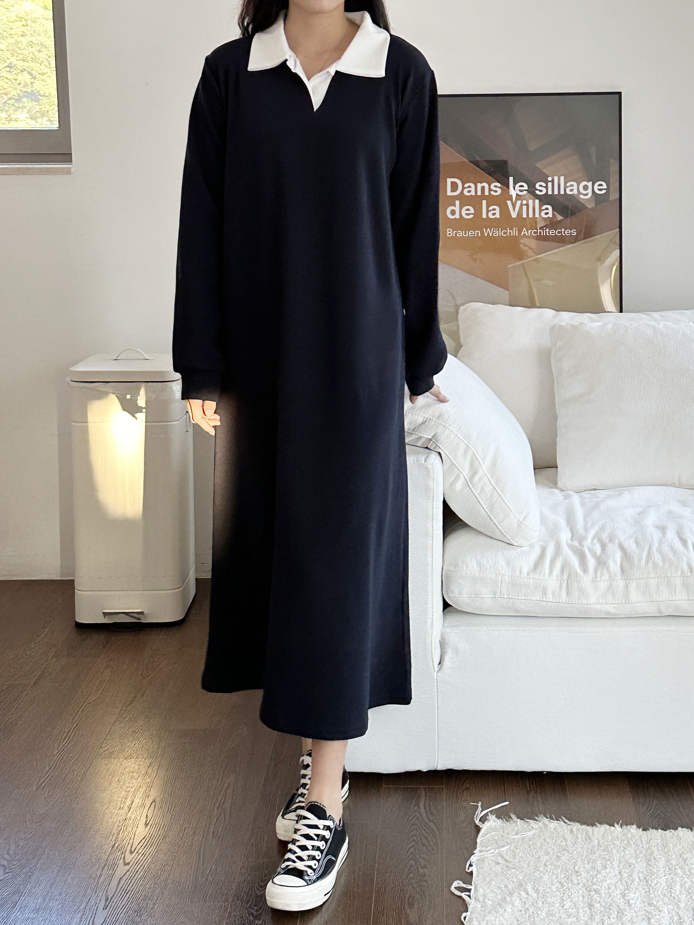 配色スキッパールーズワンピース | 詳細画像11