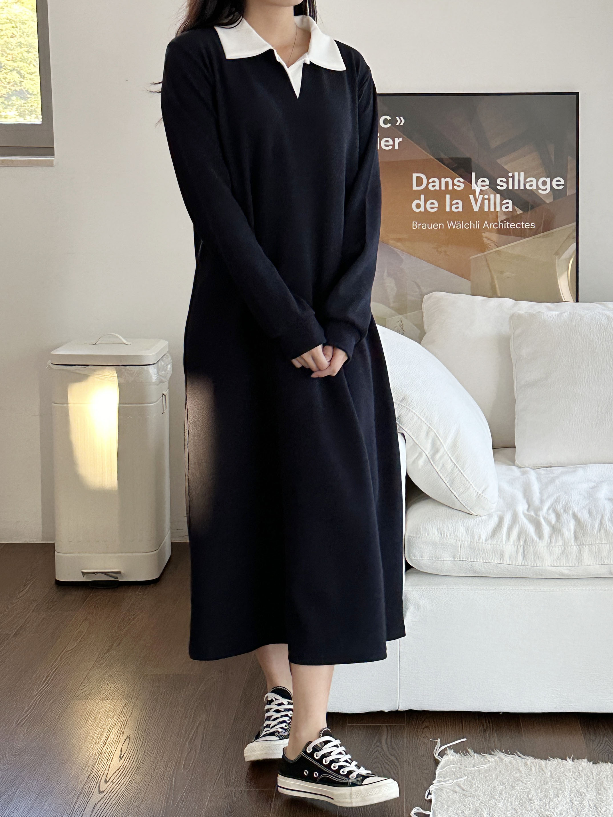 配色スキッパールーズワンピース | 詳細画像12