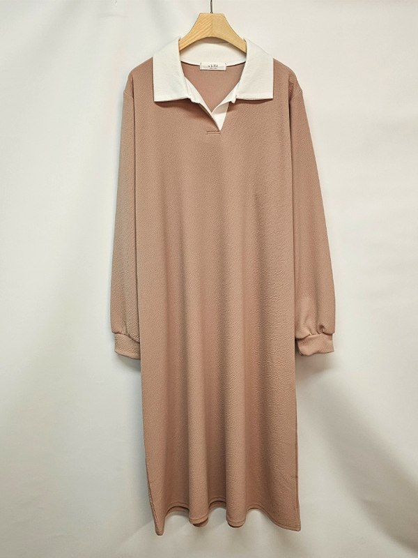 配色スキッパールーズワンピース | 詳細画像13