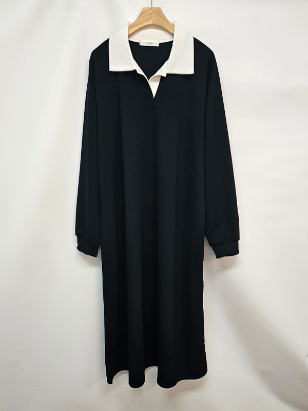 配色スキッパールーズワンピース | 詳細画像15