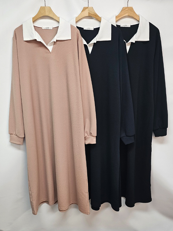 配色スキッパールーズワンピース | 詳細画像16