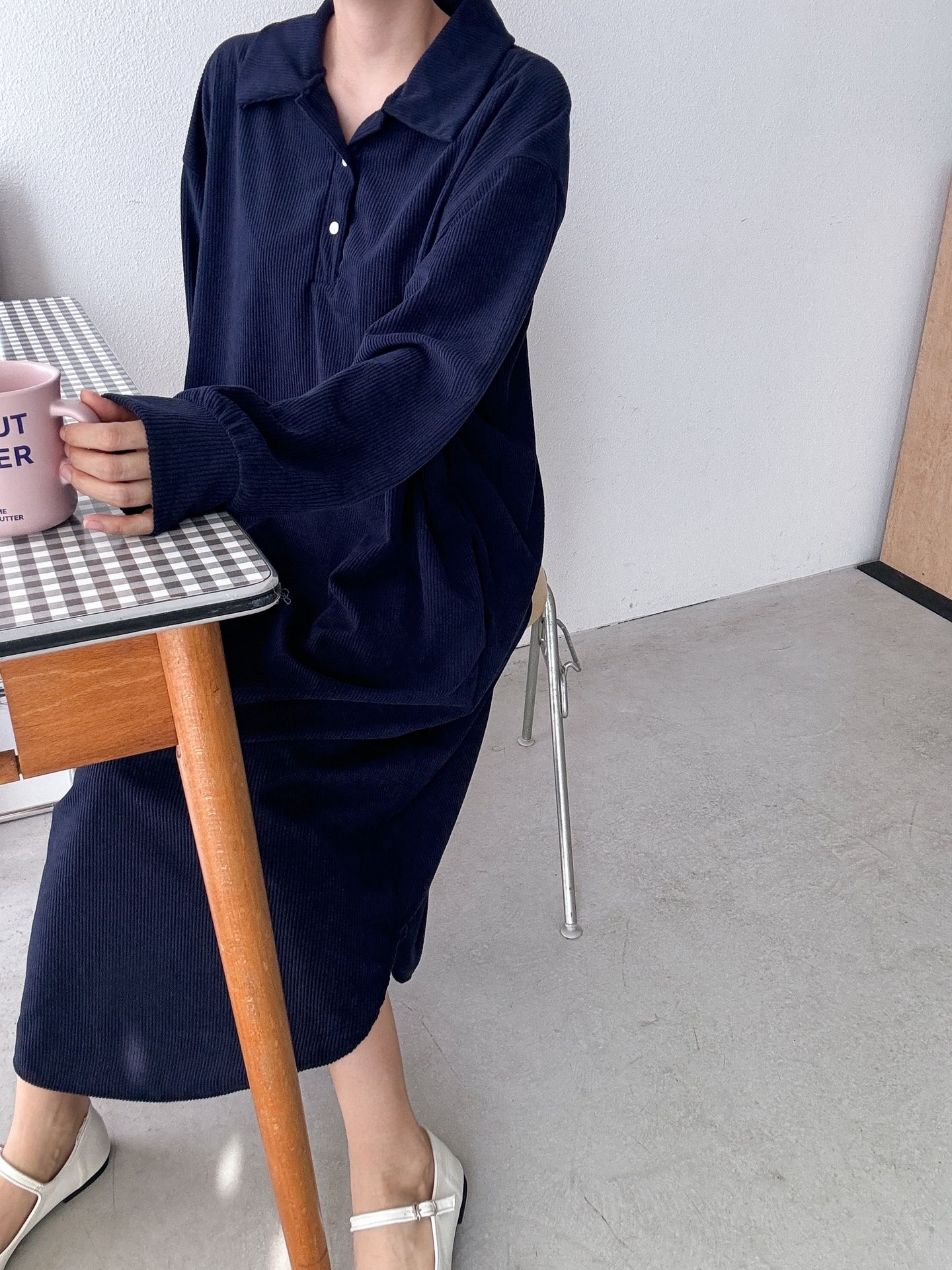 コーデュロイハーフボタンシャツワンピース | 詳細画像17