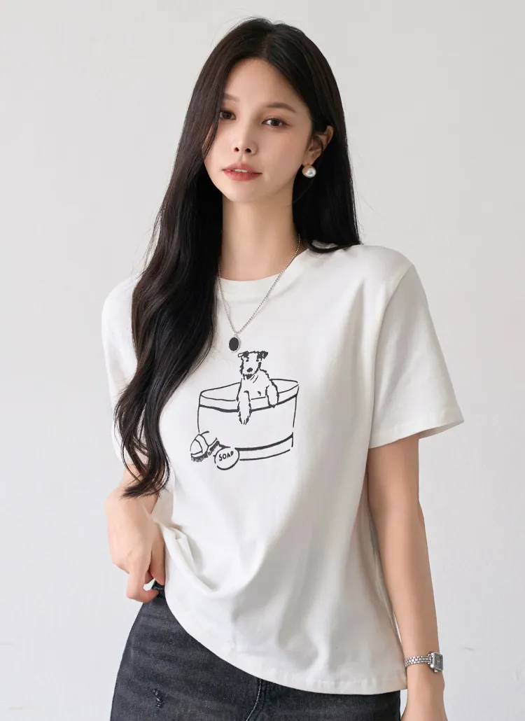 ソープドッグプリント半袖Tシャツ | pippin | 詳細画像1