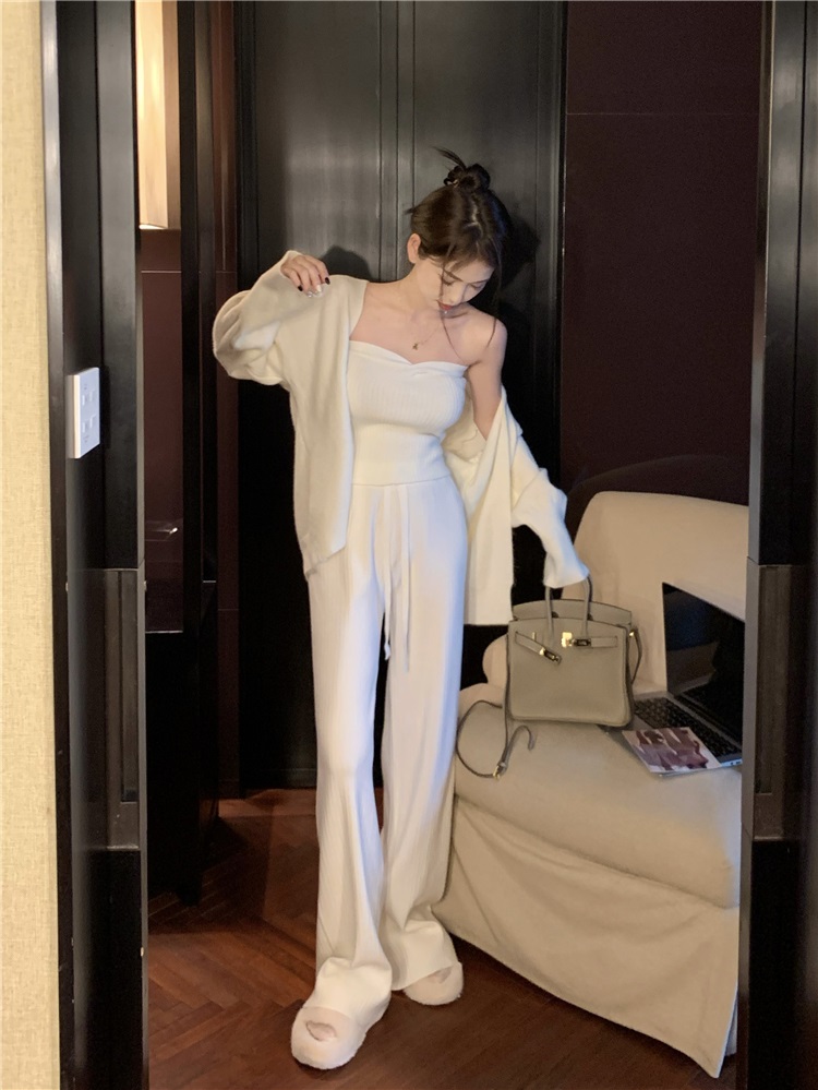 ニットチューブトップ&カーディガン&ドロストパンツ3SET | 詳細画像10