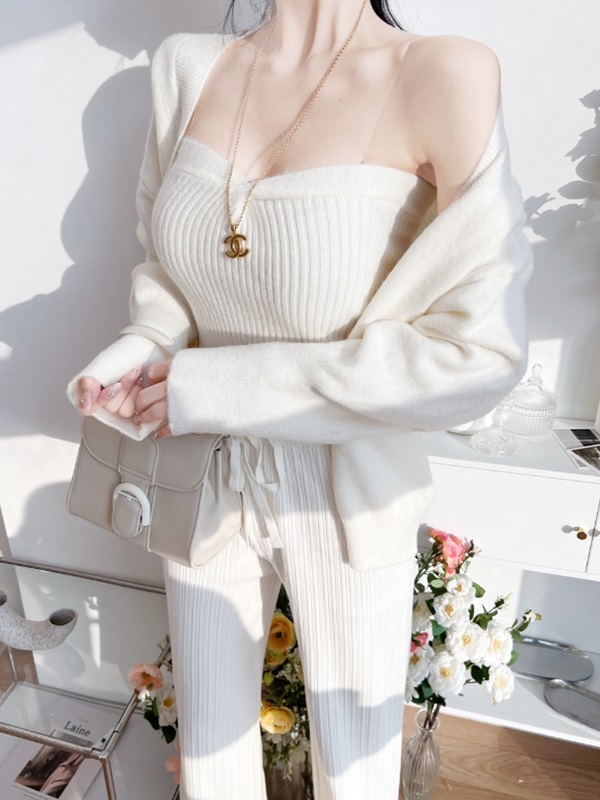 ニットチューブトップ&カーディガン&ドロストパンツ3SET | 詳細画像4