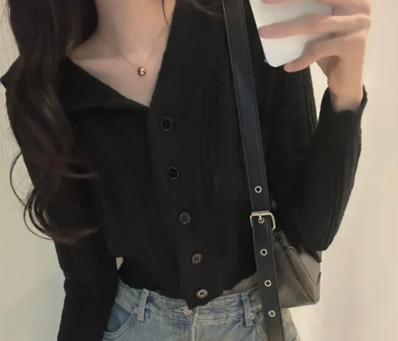 セーラーカラーシアークロップドカーディガン | 詳細画像6