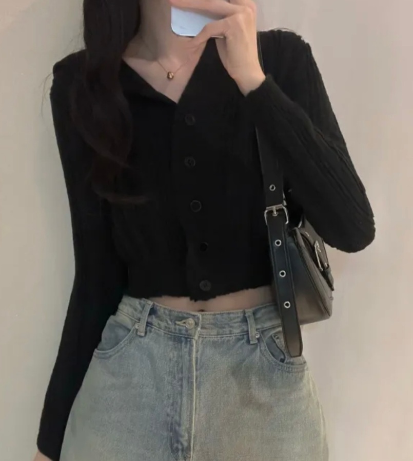 セーラーカラーシアークロップドカーディガン | 詳細画像10