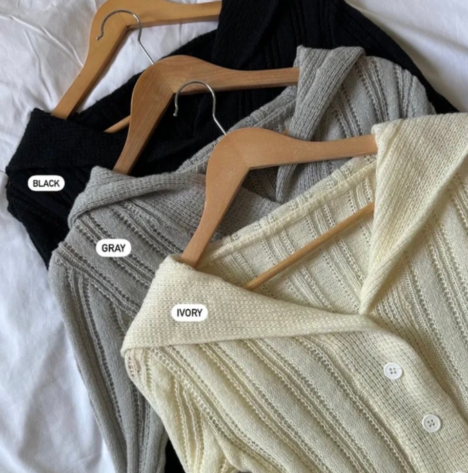 セーラーカラーシアークロップドカーディガン | 詳細画像12