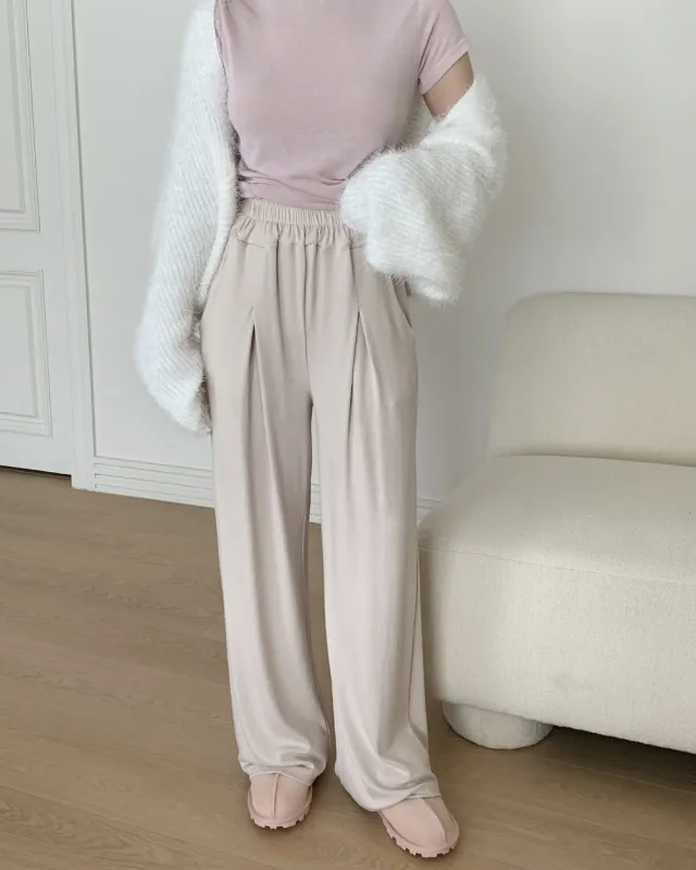 ワンタックウエストゴムワイドパンツ | 詳細画像1