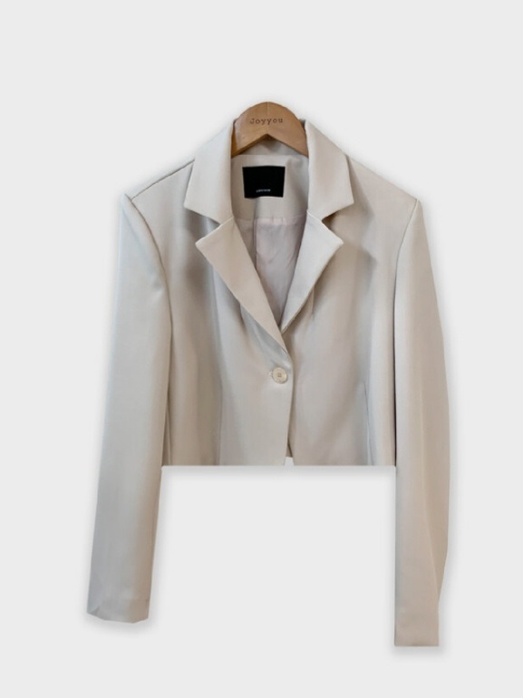 ワンボタンダーツクロップドジャケット | 詳細画像3