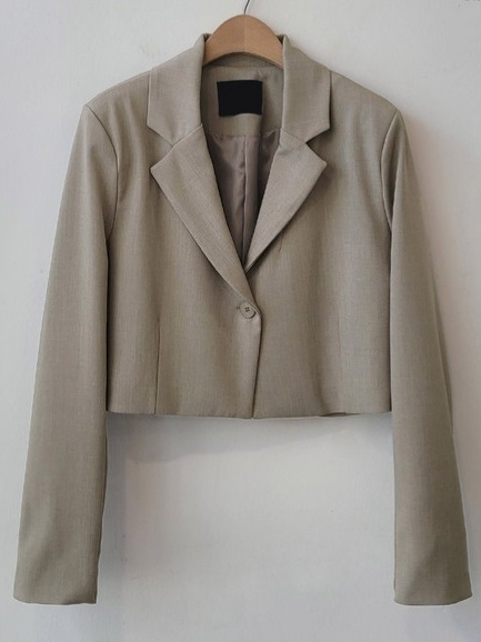 ワンボタンダーツクロップドジャケット | 詳細画像5