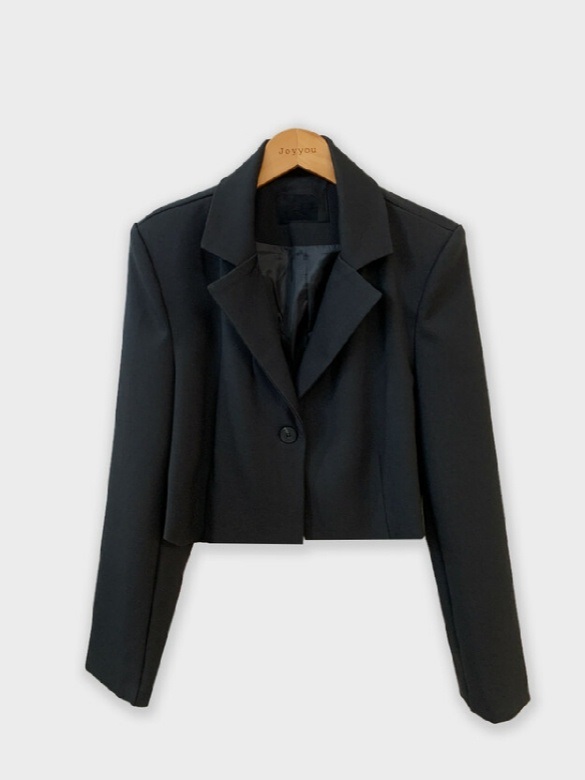 ワンボタンダーツクロップドジャケット | 詳細画像8