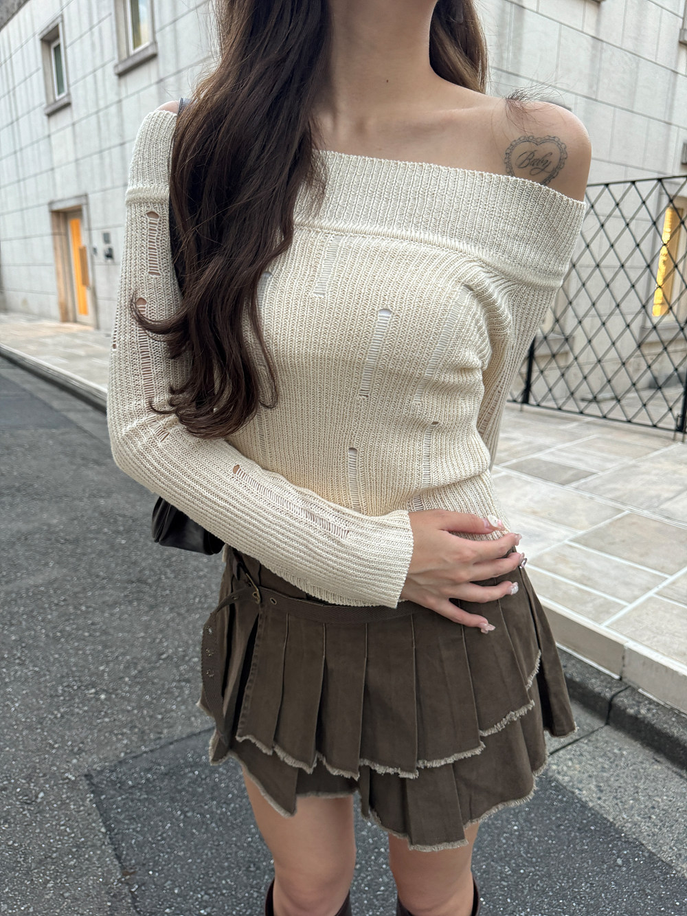ベルトダメージプリーツスカート | 詳細画像17
