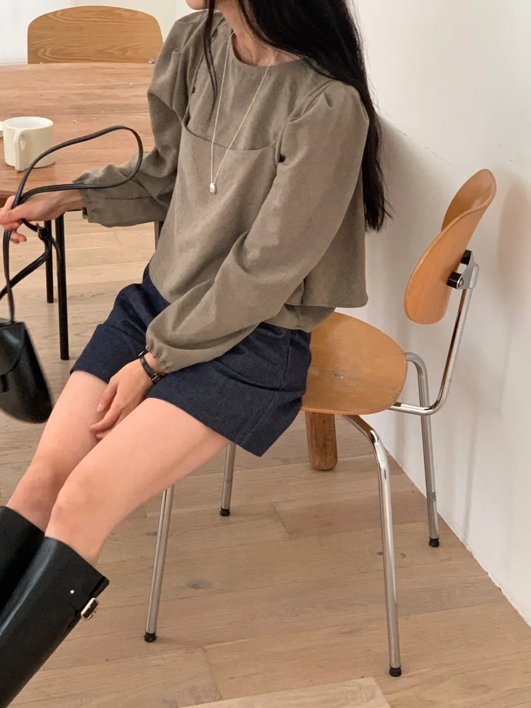 スエード調ビスチェ&パフブラウスSET | 詳細画像1