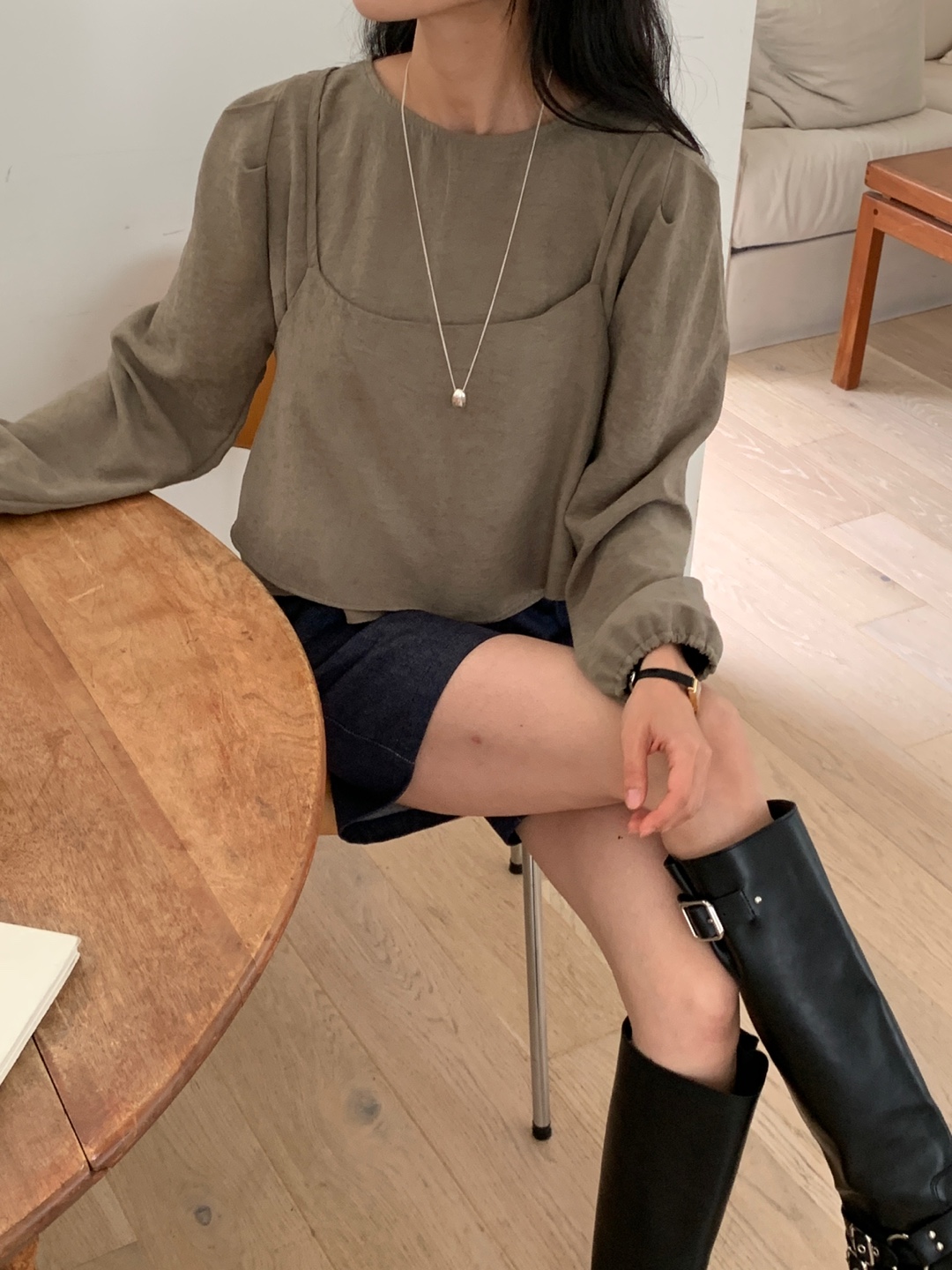 スエード調ビスチェ&パフブラウスSET | 詳細画像4