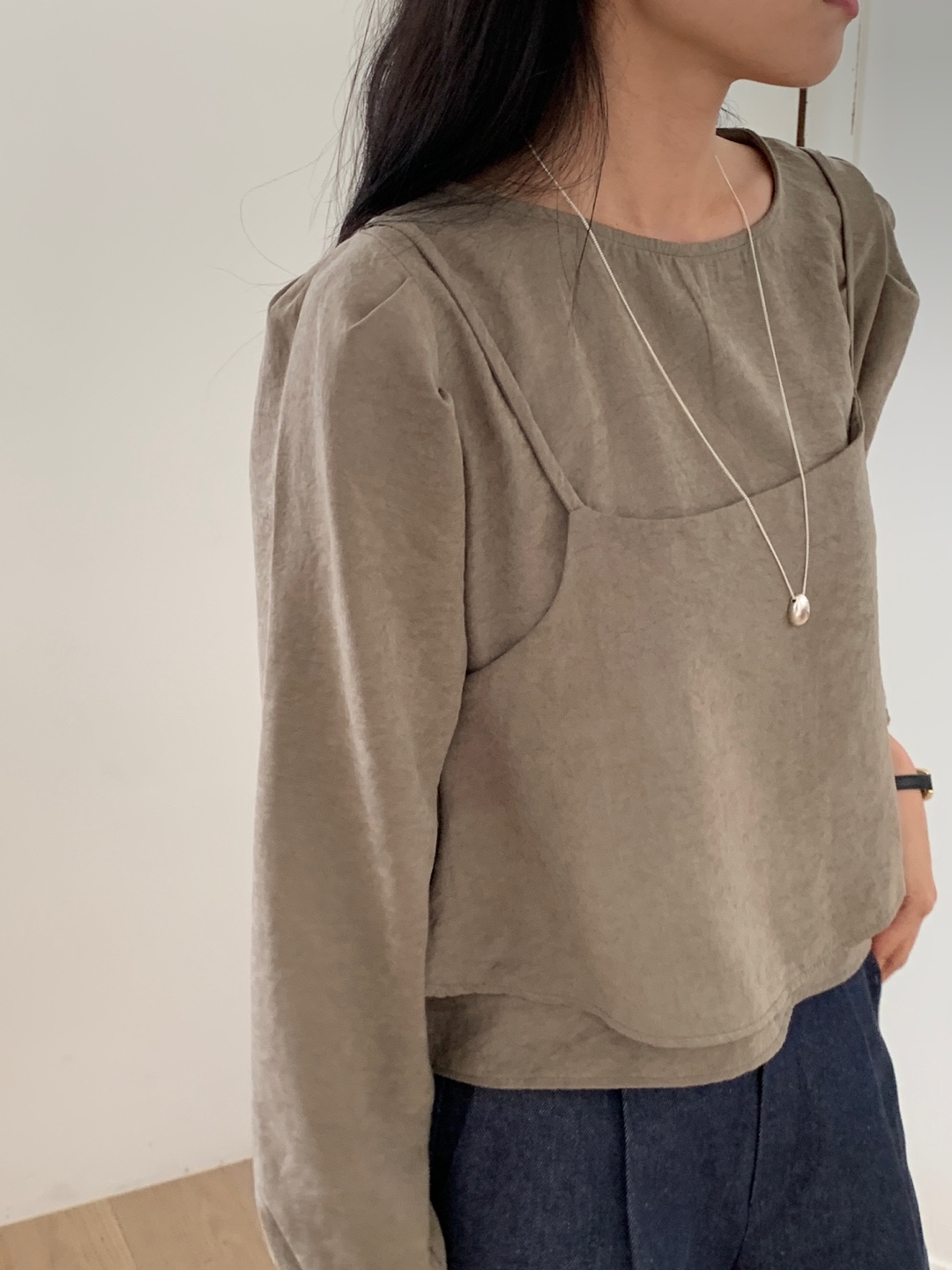 スエード調ビスチェ&パフブラウスSET | 詳細画像6