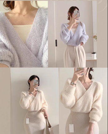 ルーズカシュクールシャギーニット | 詳細画像2