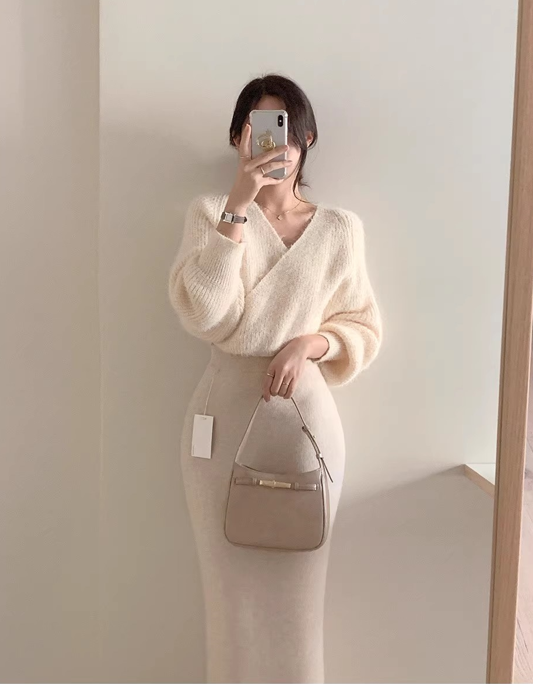 ルーズカシュクールシャギーニット | 詳細画像5