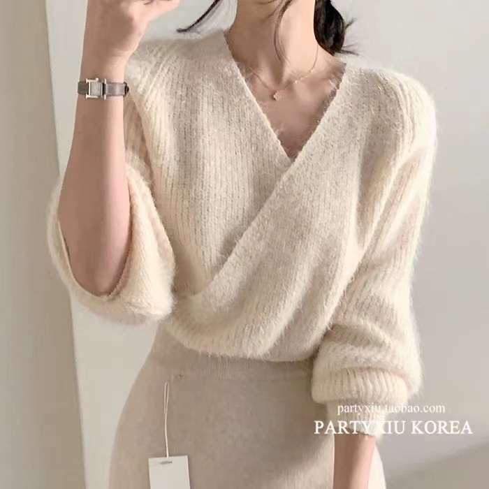 ルーズカシュクールシャギーニット | 詳細画像6