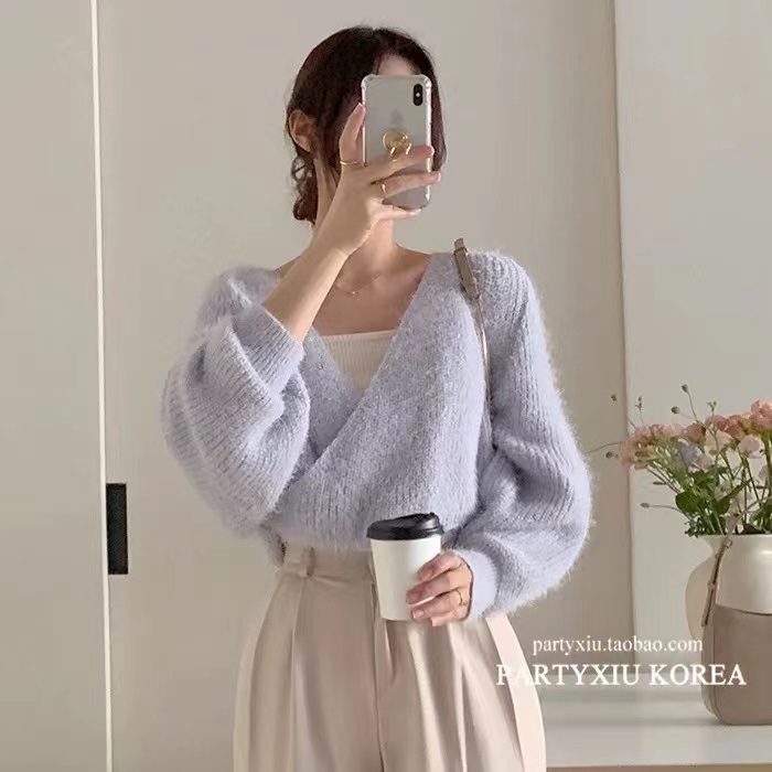 ルーズカシュクールシャギーニット | 詳細画像9