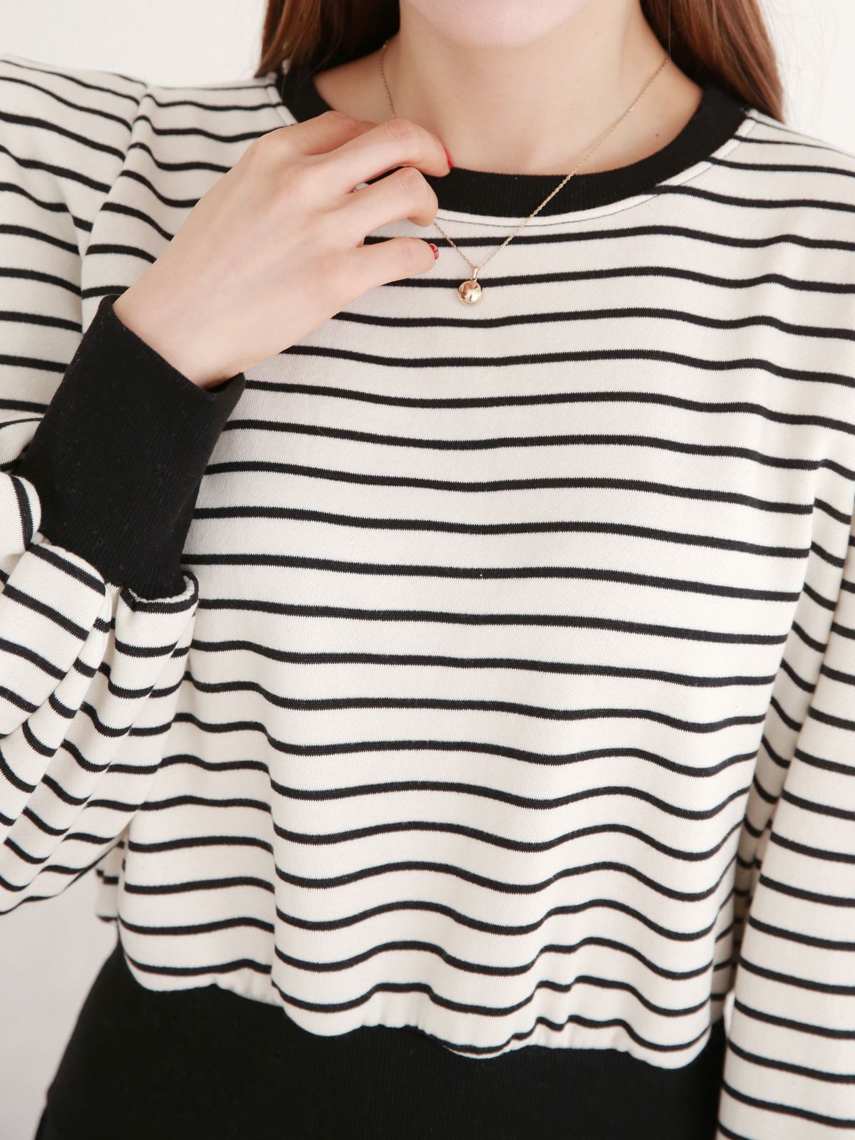 裏起毛パワショルボーダースウェット&ワイドパンツSET | 詳細画像12