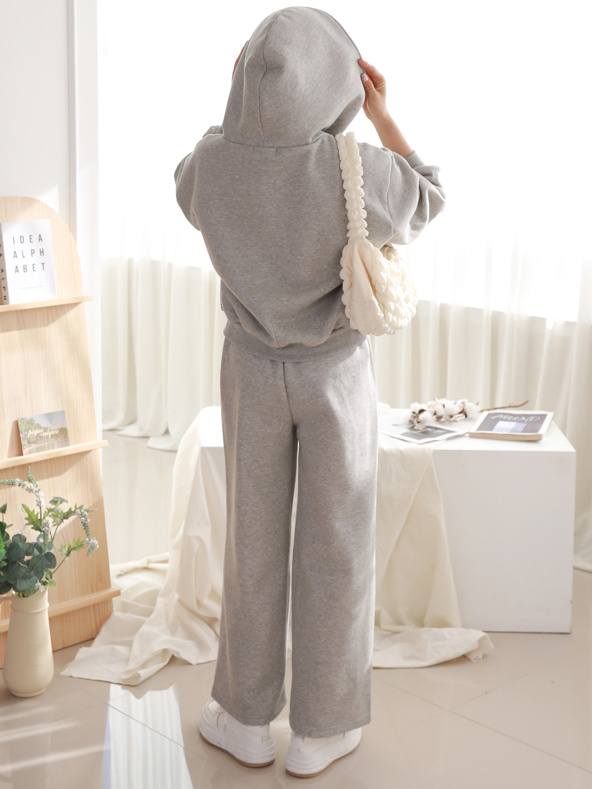2WAYアンバランスジップパーカー&ワイドパンツSET | 詳細画像4