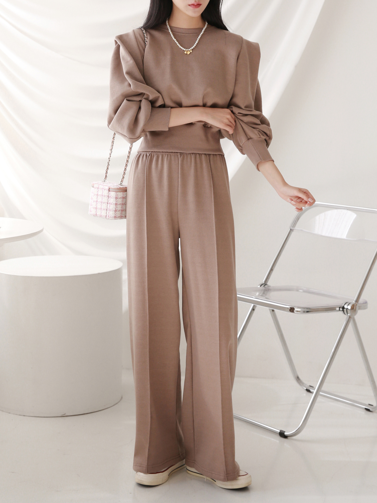 裏起毛パワショルスウェット&ワイドパンツSET | 詳細画像6