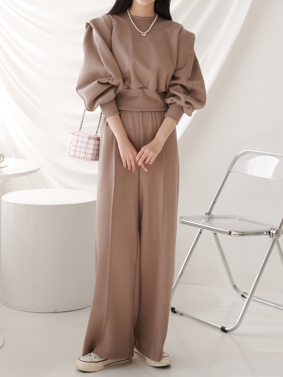裏起毛パワショルスウェット&ワイドパンツSET | 詳細画像7