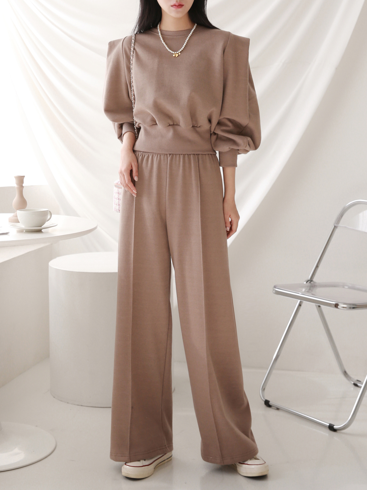 裏起毛パワショルスウェット&ワイドパンツSET | 詳細画像8