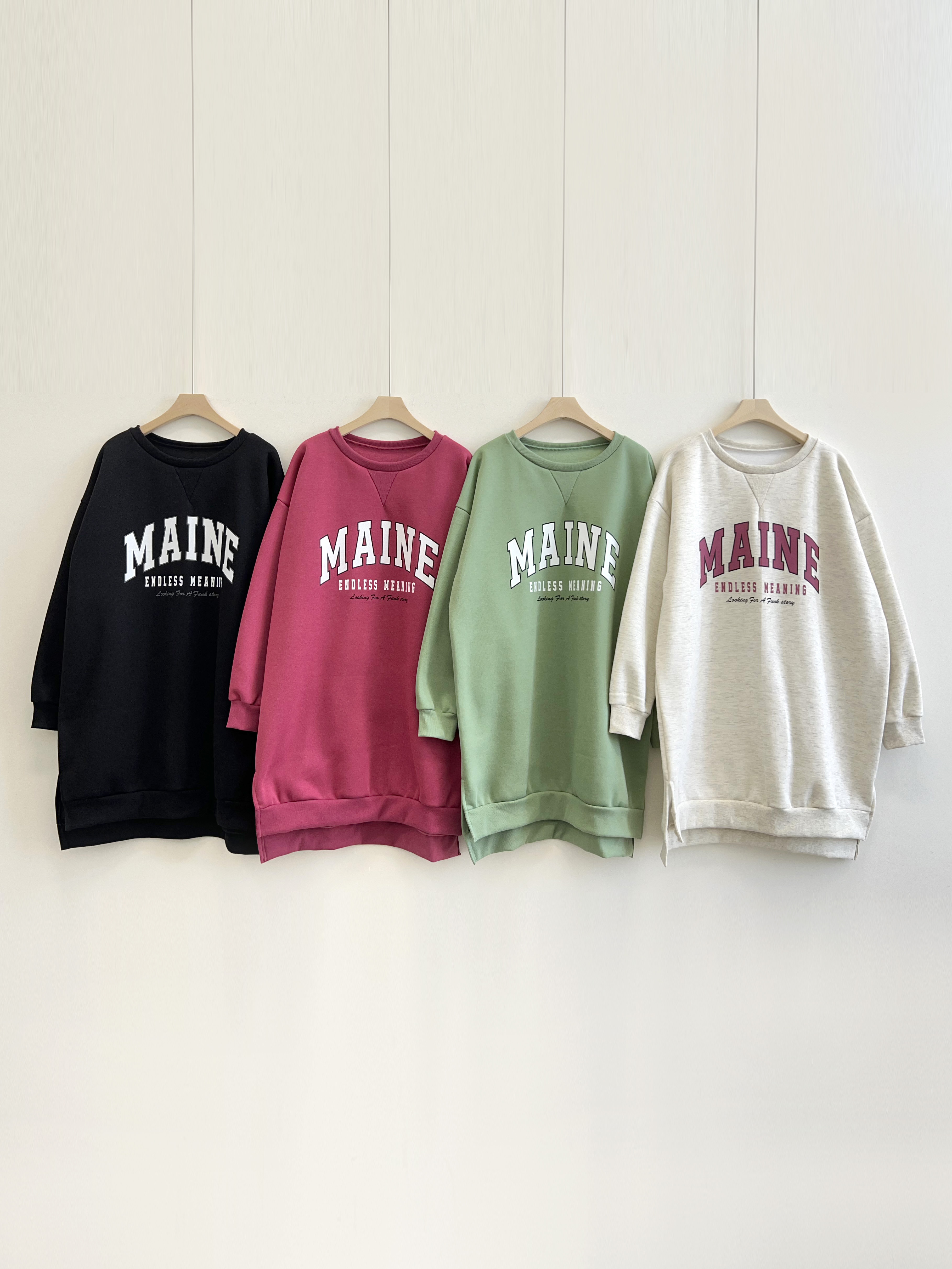 裏起毛MAINEVガゼットスウェットミニワンピース | 詳細画像12