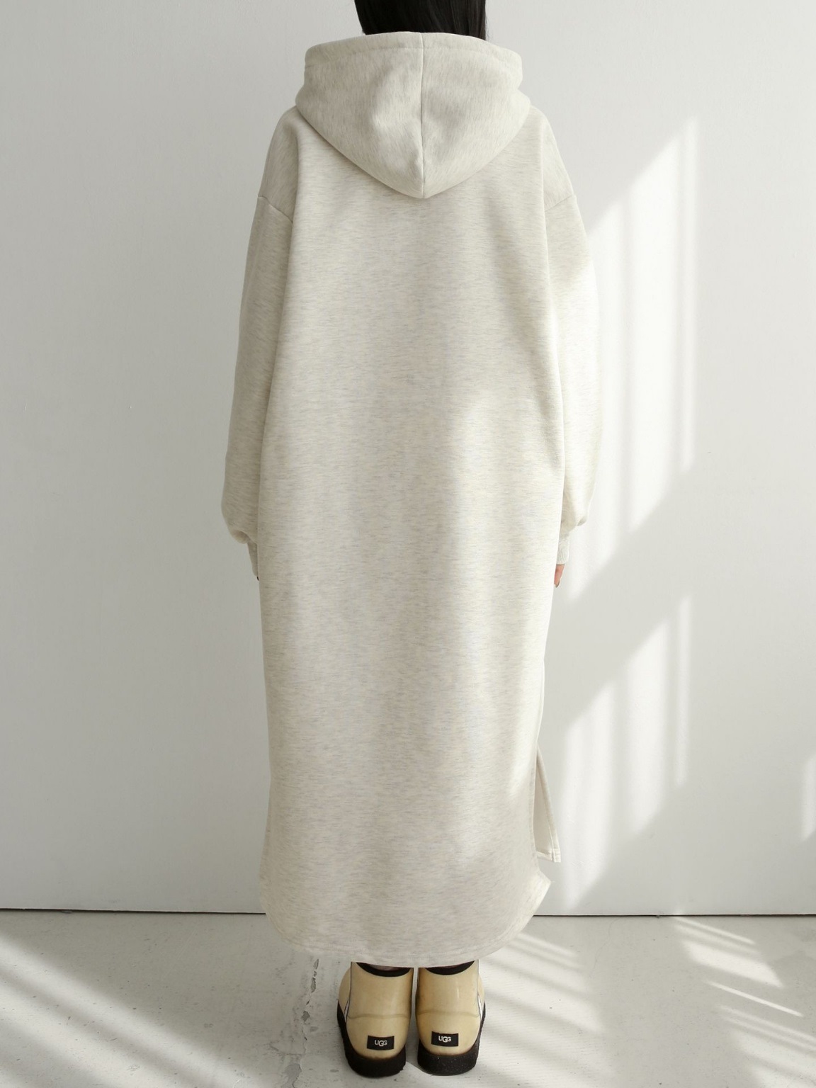 裏起毛ハーフボタンパーカーワンピース | 詳細画像12