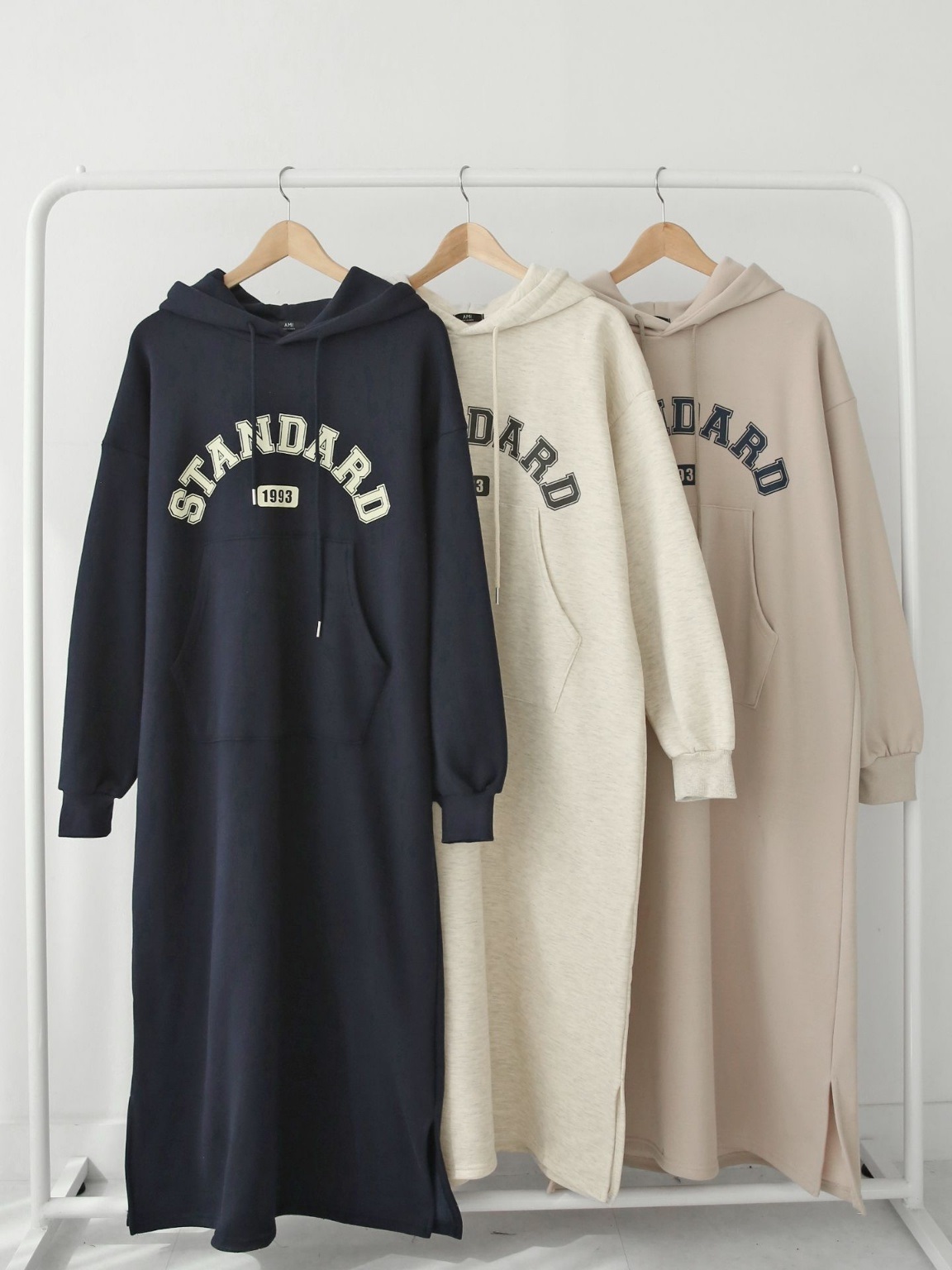 裏起毛STANDARDマフポケパーカーワンピース | 詳細画像2