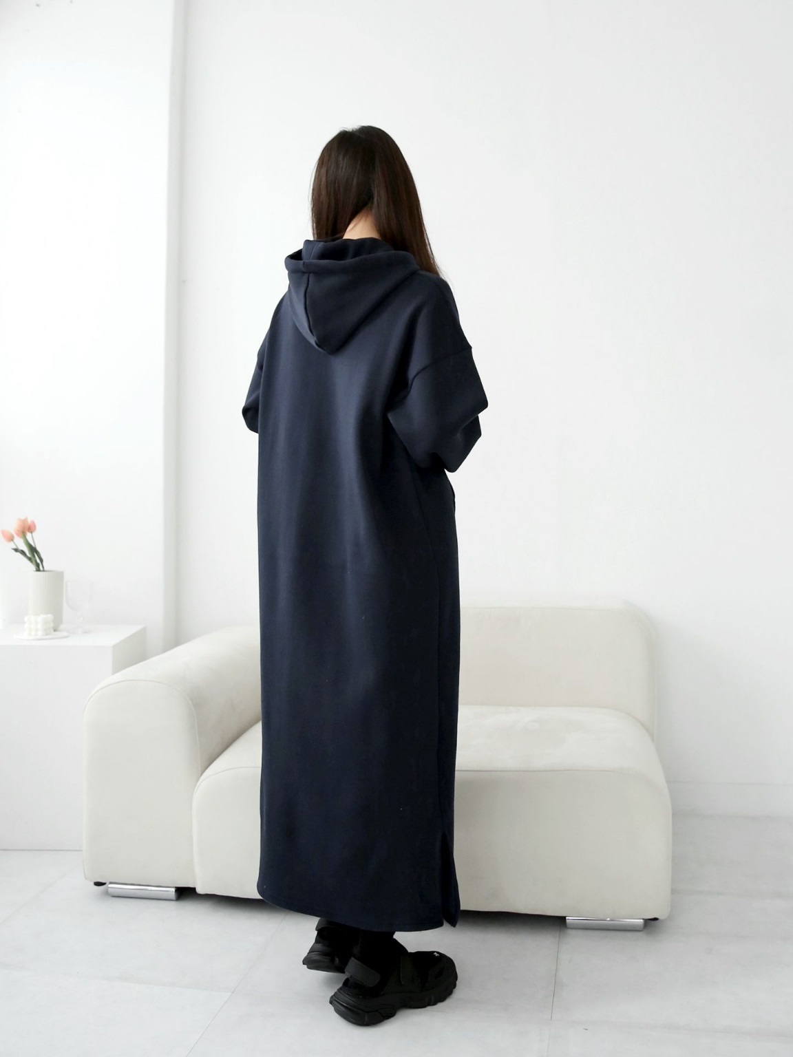 裏起毛STANDARDマフポケパーカーワンピース | 詳細画像9