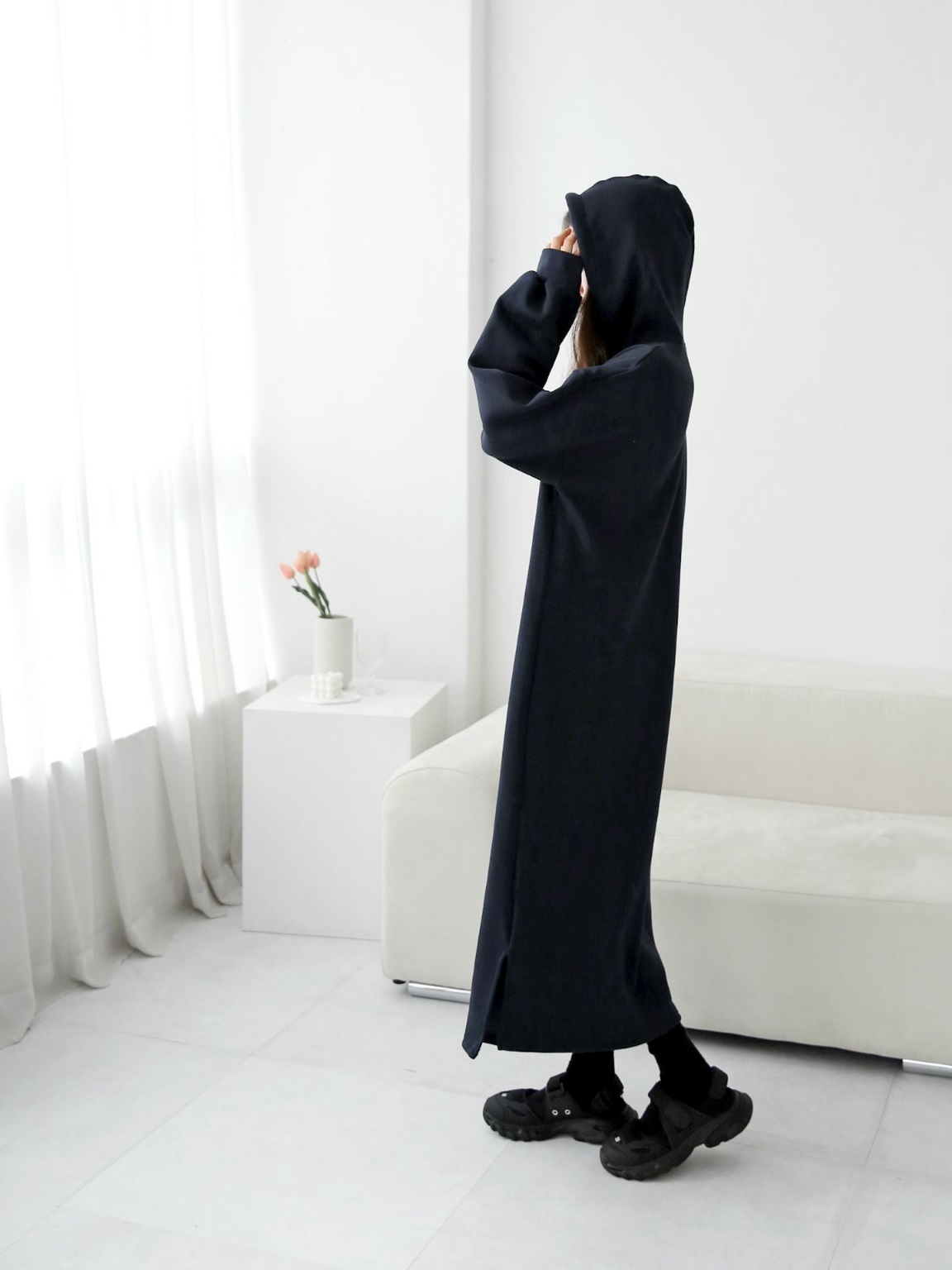 裏起毛STANDARDマフポケパーカーワンピース | 詳細画像14